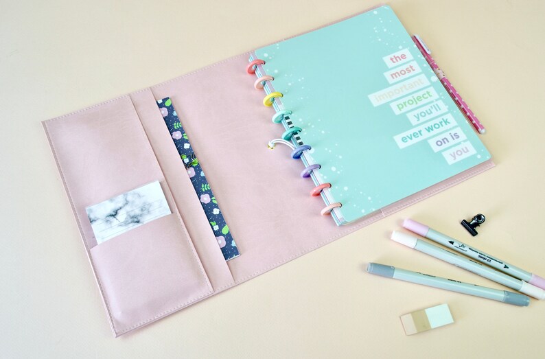 Happy planner cover with pockets. Happy planner mini micro Etsy