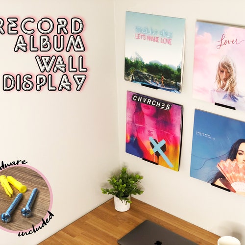 6 Pack Record Album Wall Display Mounts Vinyl Stands Etsy