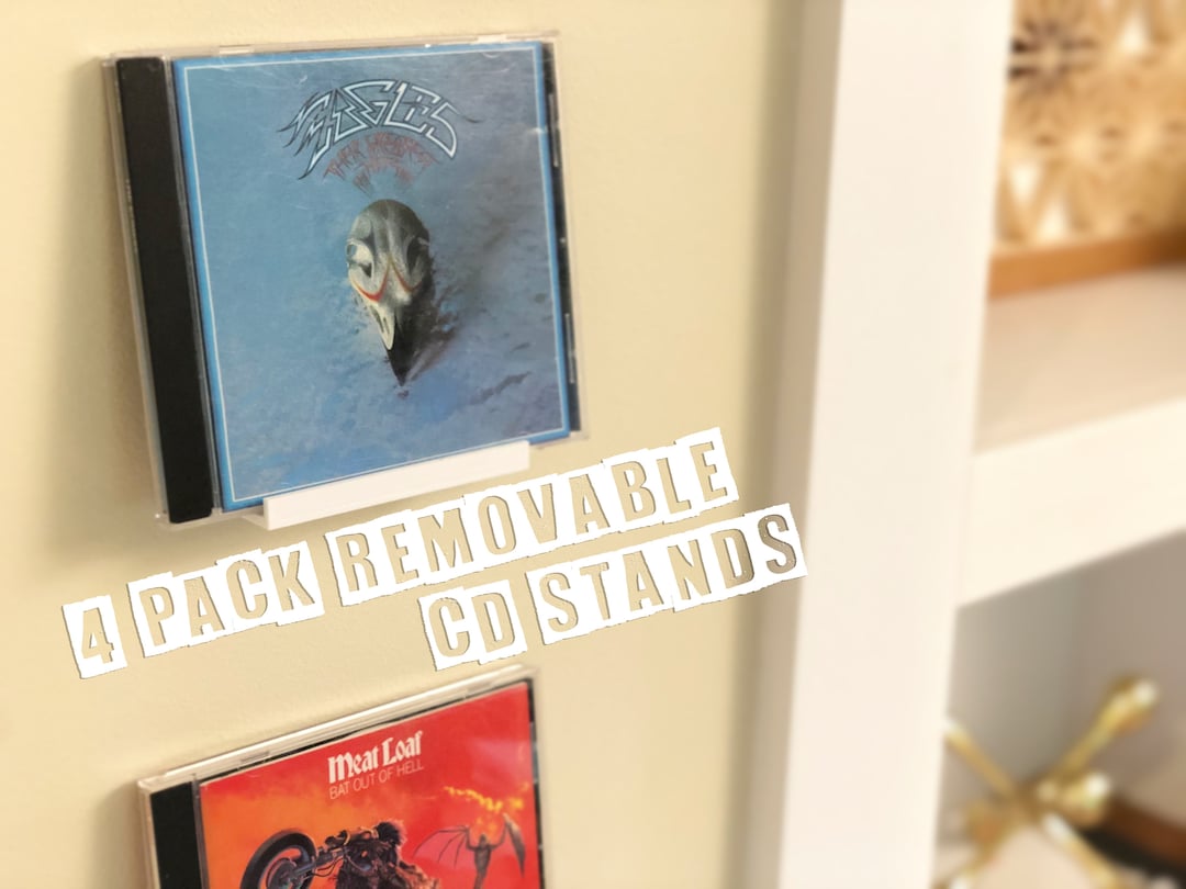 Removeable Devices Cd 4 Pack CD Wall Displays Removable Adhesive Damage Free - Etsy