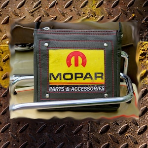 Organizador de bolsos "Mopar" para mujer y hombre, polipiel, bolso utilitario con remaches, cremallera, bolso, billetera, llavero