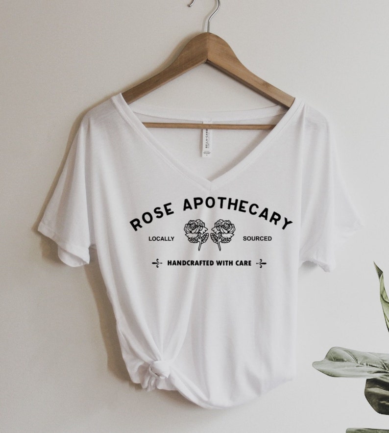 Rose Apothecary Shirt V Neck T-Shirt Oversized Slouchy V Neck | Etsy