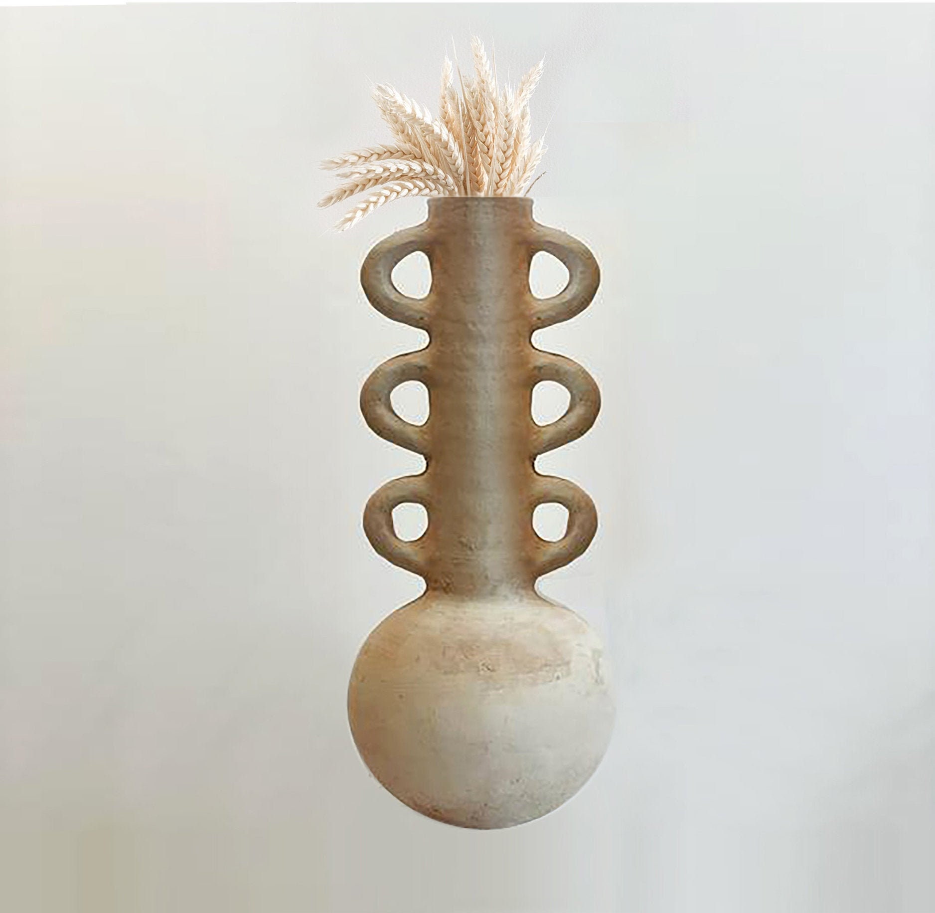 Vase en Céramique Blanc Fais à La Main