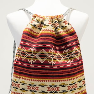 Geometric Tribal Drawstring Backpacks