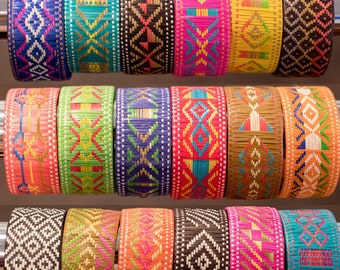 Cana Flecha Colorful Tribal Bracelets - Large 1"