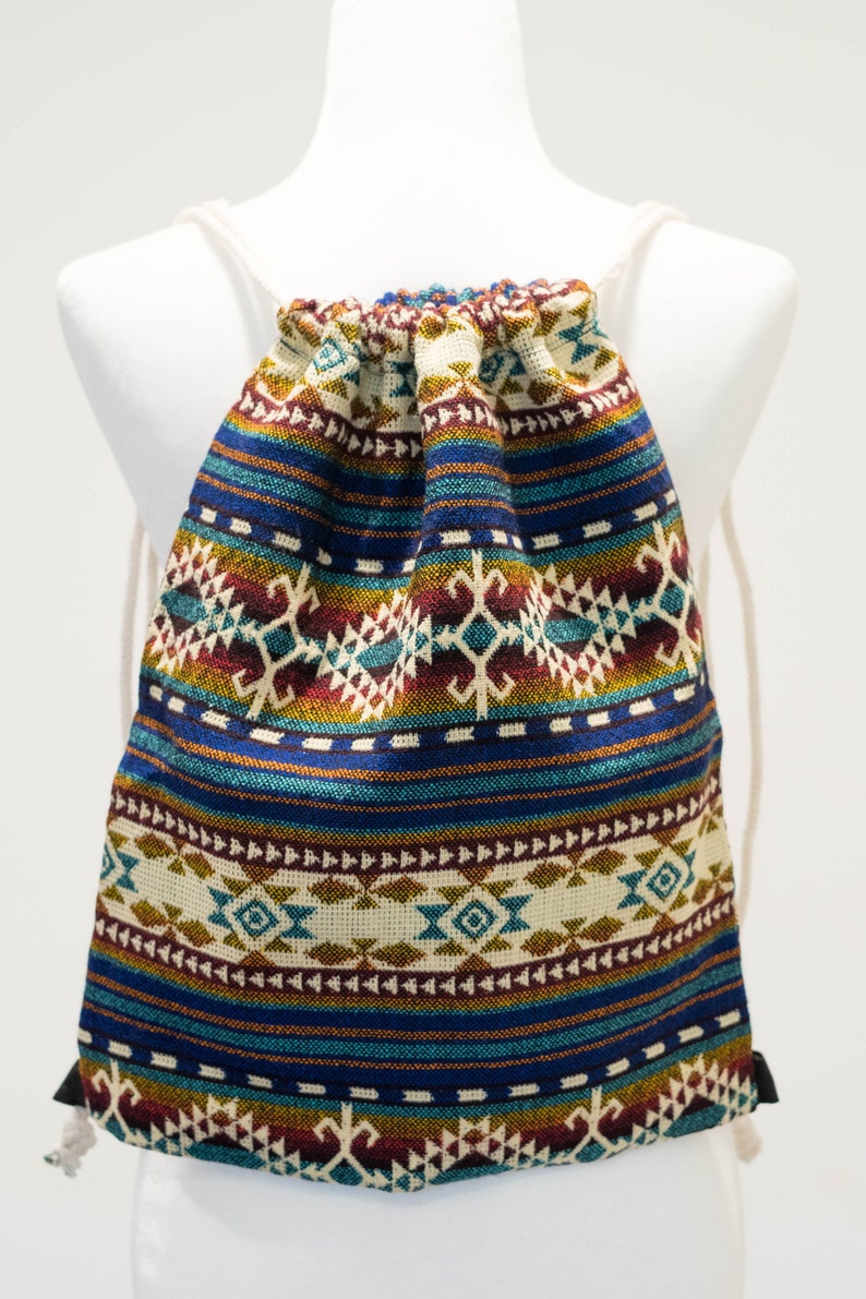 Geometric Tribal Drawstring Backpacks