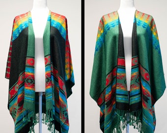 Reversible Tribal Wrap/Shawl/Poncho