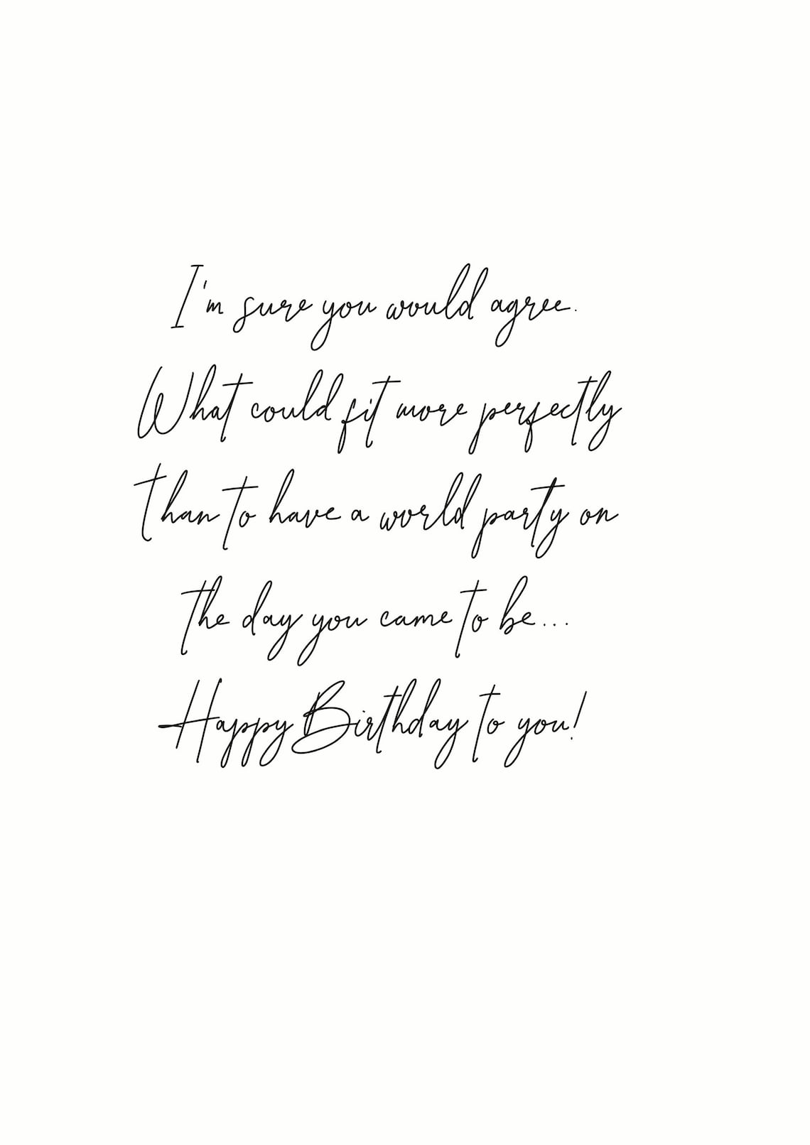 Happy Birthday Stevie Wonder lyrics A6 card with envelope. Etsy