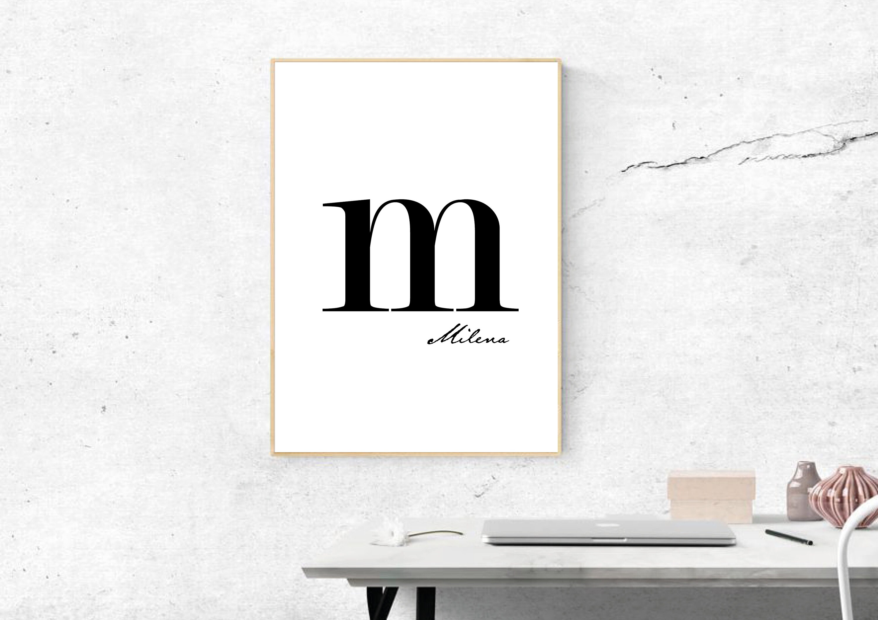 Poster A4 Personalized Letter / Letters Name | Etsy