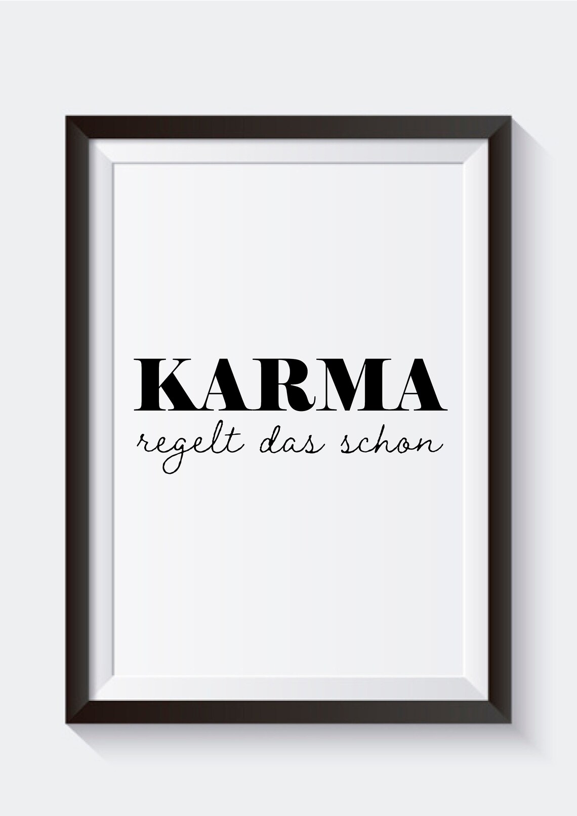 Din A4 Poster Karma regelt das schon Etsy