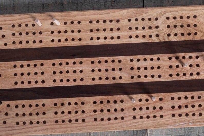 Extra Large Cribbage Board W/ Wooden Pegs Etsy