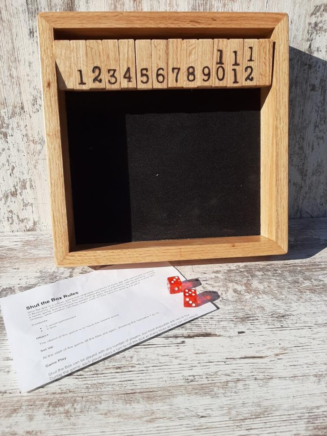 Shut the Box Game - Etsy