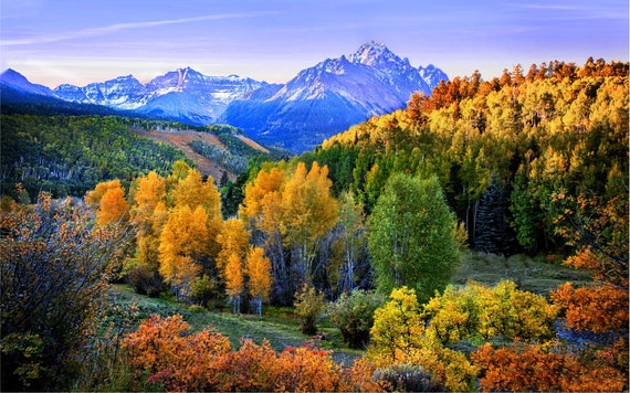 Sunset Mount Sneffels Colorado Autumn View Canvas Print - Etsy