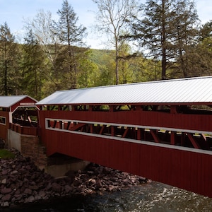 Covered Bridges Canvas Print: Pennsylvania Huntington Creek Bridge Wall Art