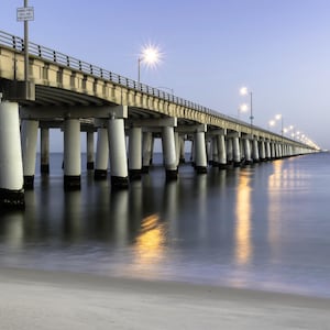 Chesapeake Bay Bridge, Virginia Beach Side of the Chesapeake Bay, from Chicks Beach - Bridge Wall Art - Bridge Decor - CW 7291