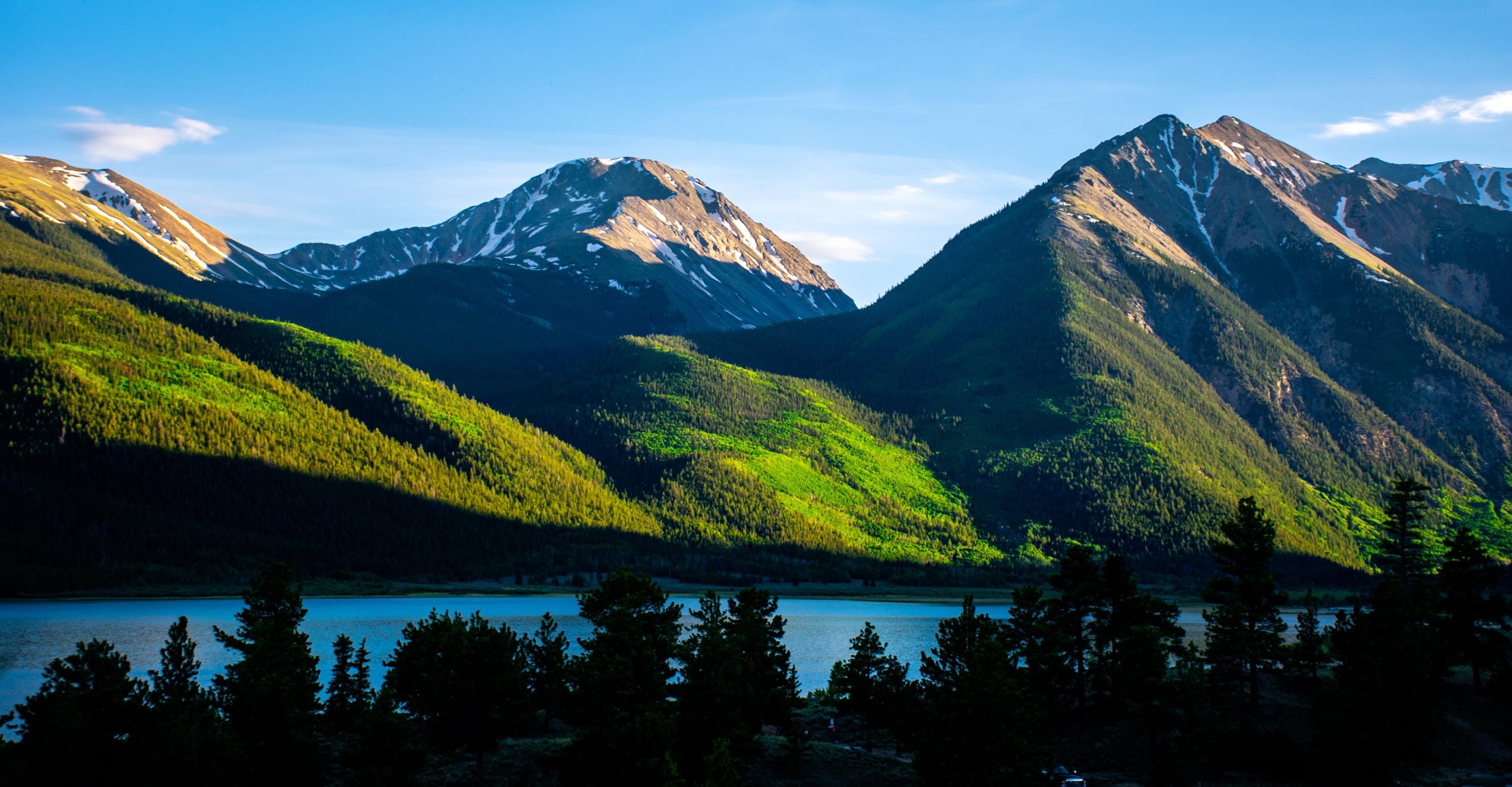 Twin Peaks in the Sangre De Cristo Mountains a Sub Range of the Rocky ...