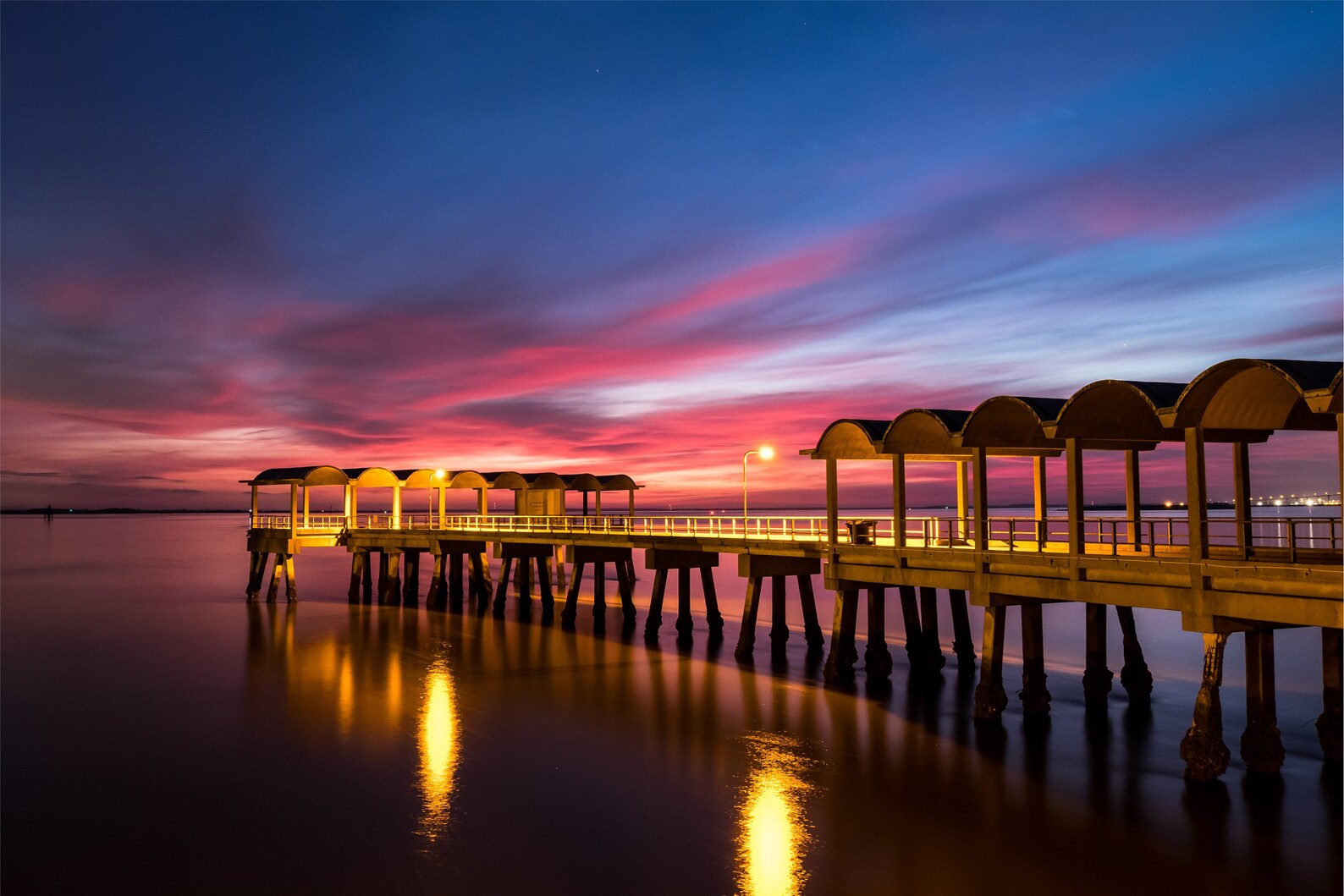 Fishing Pier at Jekyll Island in Coastal at Sunset Etsy