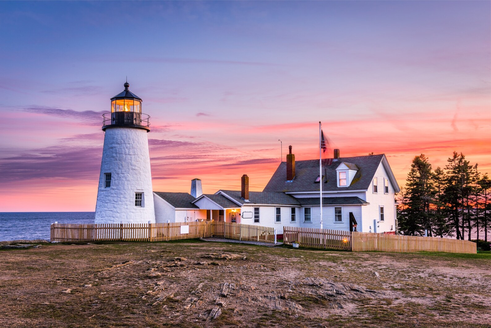 Pemaquid Point Lighthouse in Bristol Maine Canvas Print Etsy