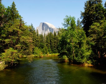 Half Dome a Granite Dome Sits 8,800 Feet Above Sea Level, from Sentinel Bridge, Yosemite National Park Canvas - Mountains Canvas - CW 4129