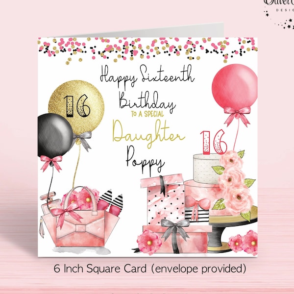 Jumbo Granddaughter 16th Birthday Floral Card | Zazzle