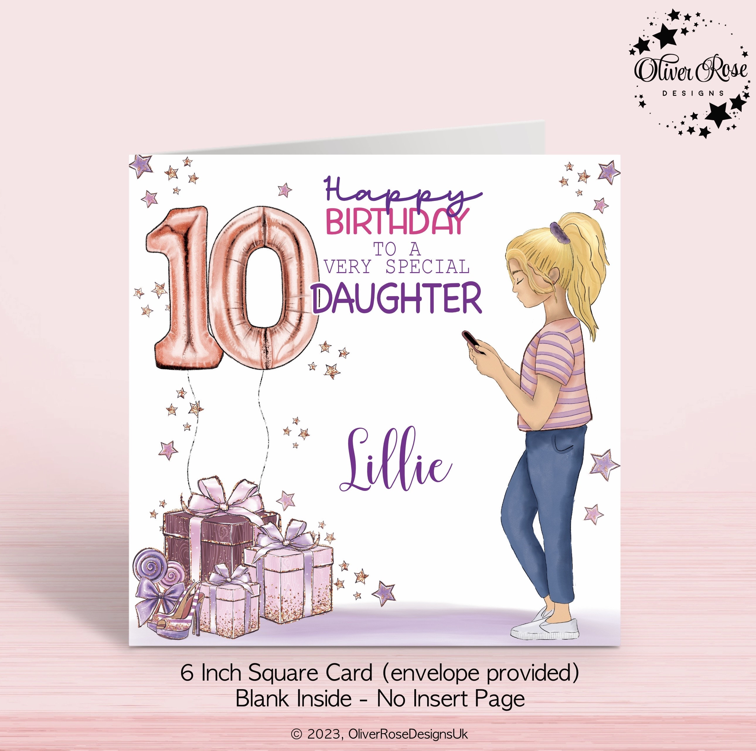 10th Birthday Girl - Jan/Regular Chain Standard Card-NoName