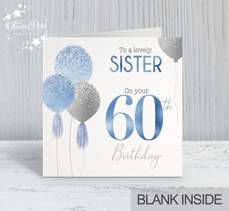 60th Birthday Card Mum Sister Auntie Daughter Niece Etsy 60th Birthday Card Mum Sister Auntie Daughter Niece Etsy