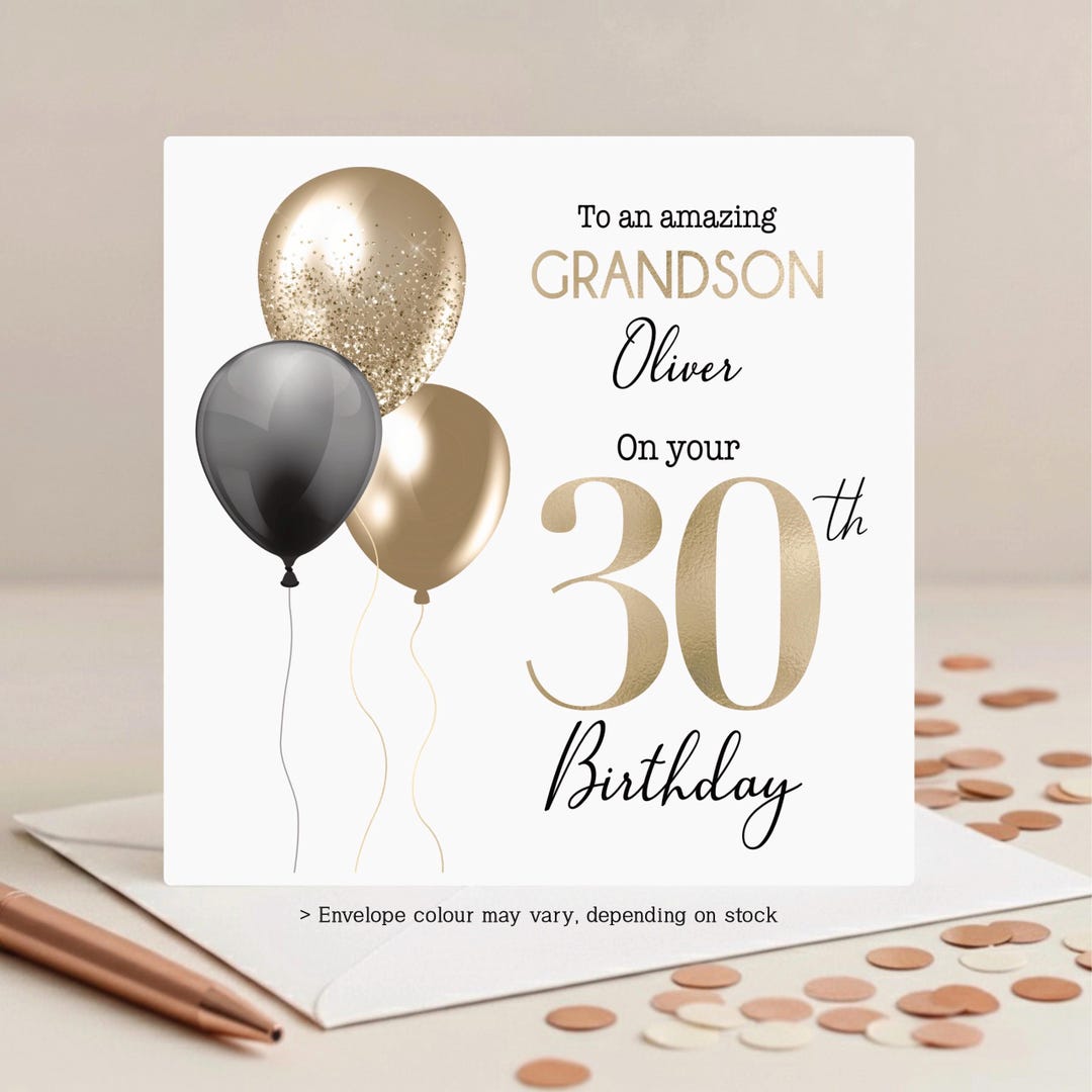 Personalised 30th Birthday Card in Any Relation: Brother Son Nephew ...