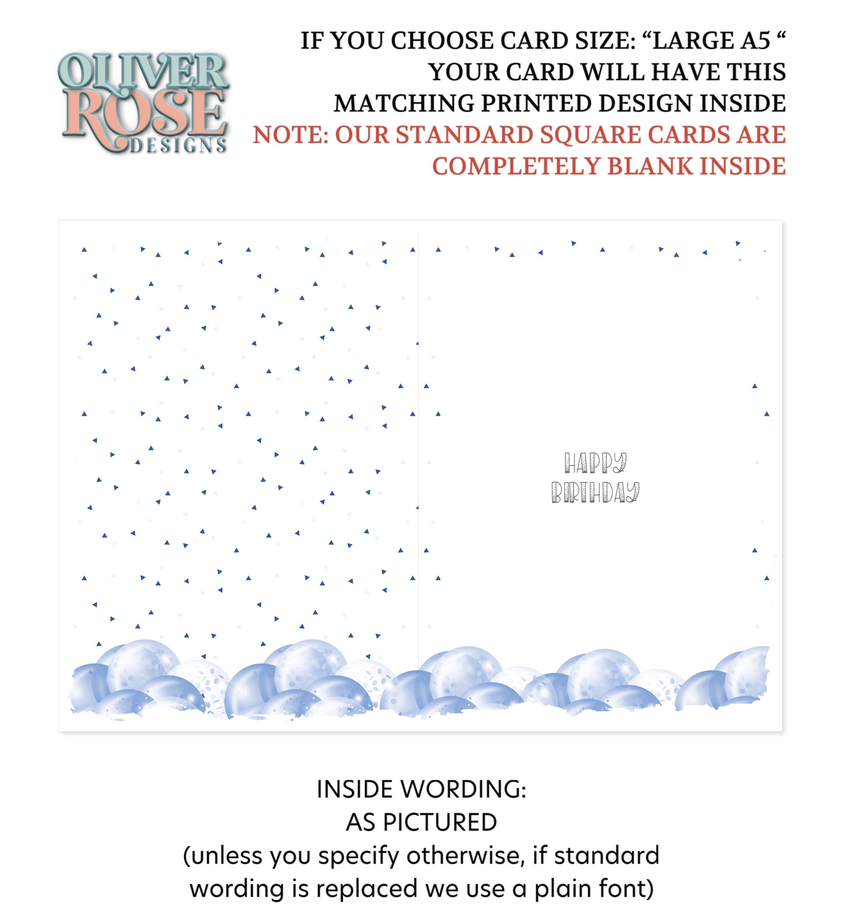 Personalised 70th Birthday Card for Him: Blue Balloons, Any Relation (2 ...