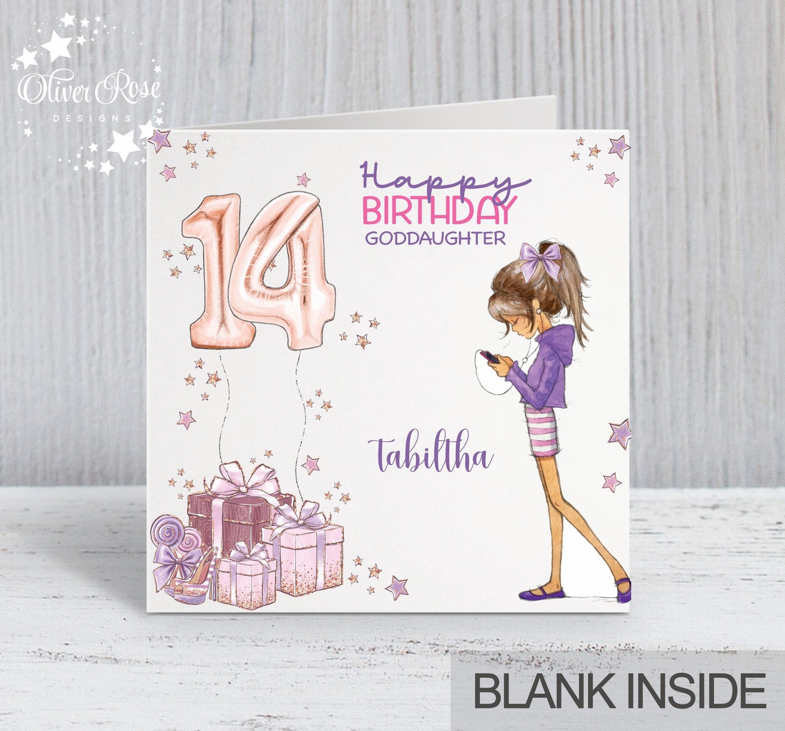 14th Birthday Card Age 14 Teenager Fourteen Personalised Etsy Uk