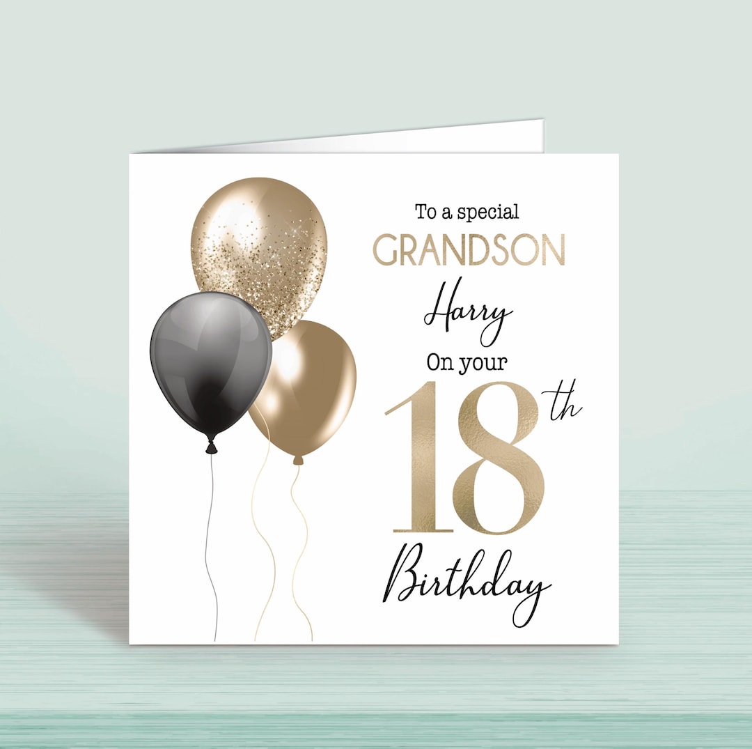 Personalised 18th Birthday Card for Him, Brother, Son, Nephew, Grandson ...