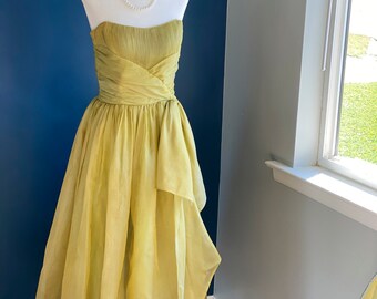 chartreuse green dress