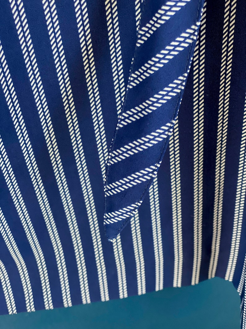 Navy 1970/'s Schrader Sport High Neck Dress