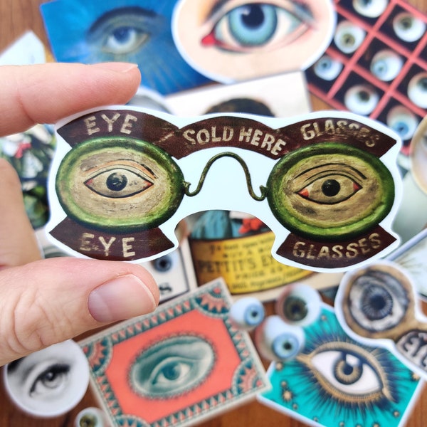 26 Piece Vintage Eye Stickers, Victorian Stickers, Junk Journal Supplies, Halloween, All Seeing Eye, Cardmaking Stickers, Eye Illustration