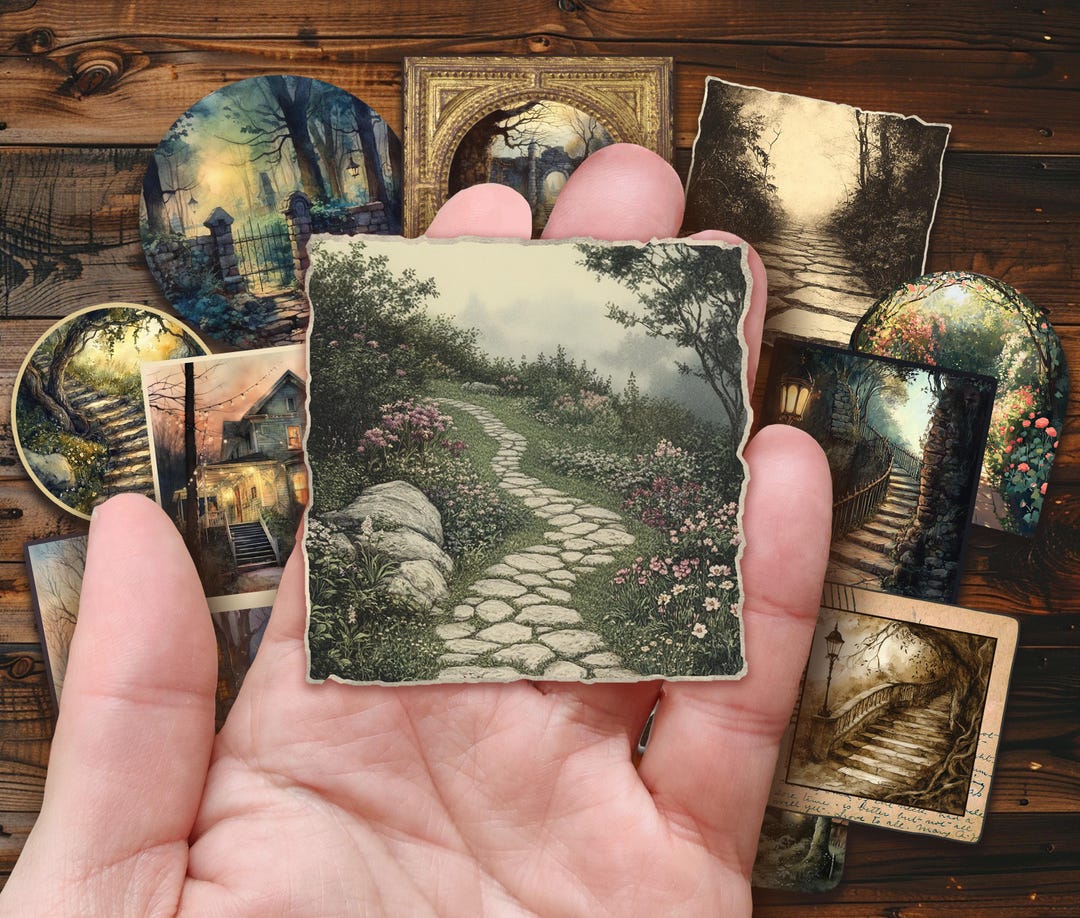 Sticker Path 12 Hidden Pathway Stickers, Junk Journal Supplies, Cottage Aesthetic ...