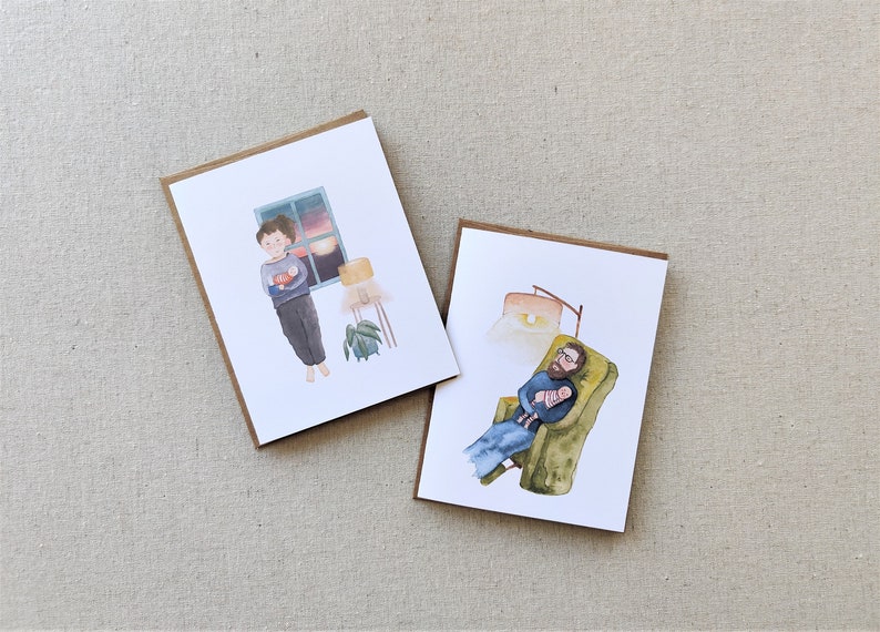 Father/'s Day Card New Baby Card Adoption Card Anniversary Card Shower New Dad Card Encouragement Card Watercolor Dad Card Love Card