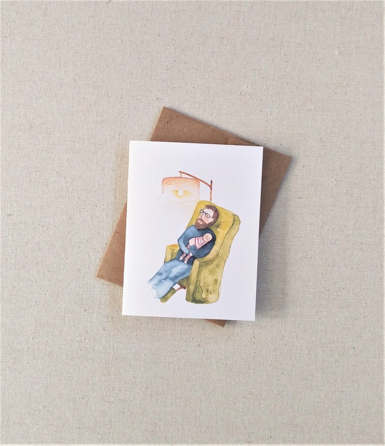 Father/'s Day Card New Baby Card Adoption Card Anniversary Card Shower New Dad Card Encouragement Card Watercolor Dad Card Love Card