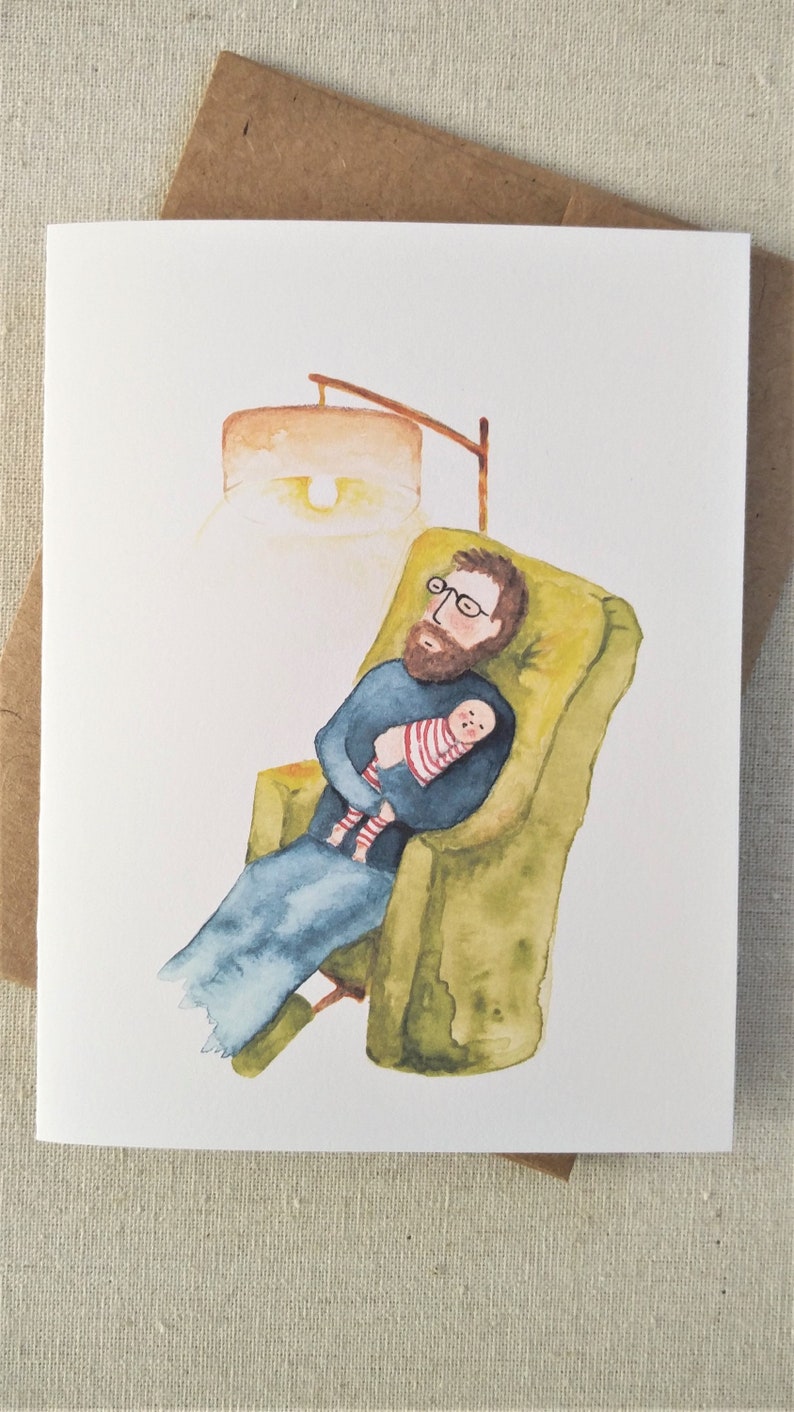 Father/'s Day Card New Baby Card Adoption Card Anniversary Card Shower New Dad Card Encouragement Card Watercolor Dad Card Love Card