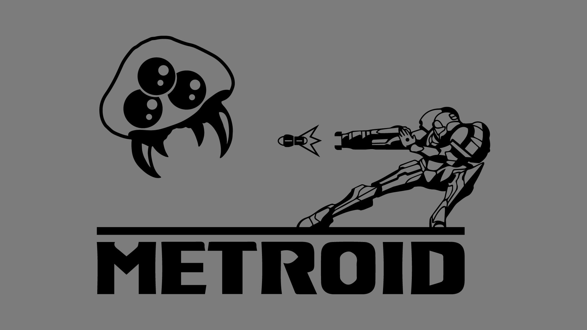 Samus w/ Metroid Decal Etsy