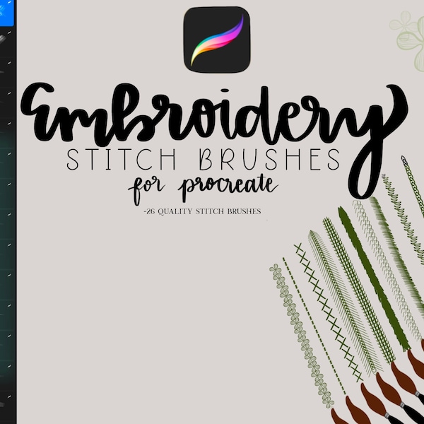 Realistic Embroidery Brush Procreate Etsy