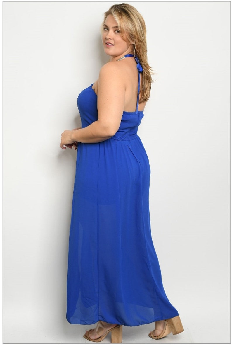 Plus Size Royal Blue Jumpsuit Etsy