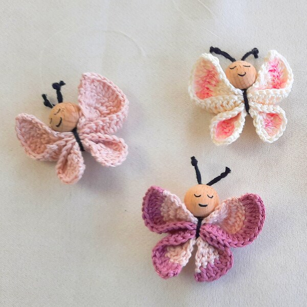 Crochet pattern German - Crochet cute butterflies