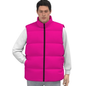 Pink Puffer Vest Etsy Canada