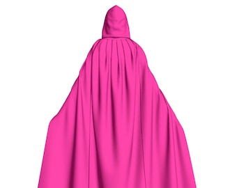 Hooded Cloak Hot Pink, Pink Cloak, Hot Pink Cape, Pink Cape, Solid color cloak, choose your color, custom cloak, personalized cloak