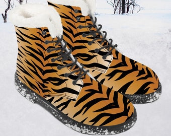 tiger print boots