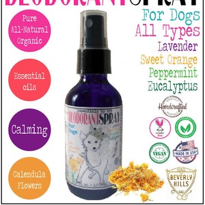 Organic dog deals deodorant spray