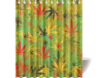 Weed Shower Curtain Etsy
