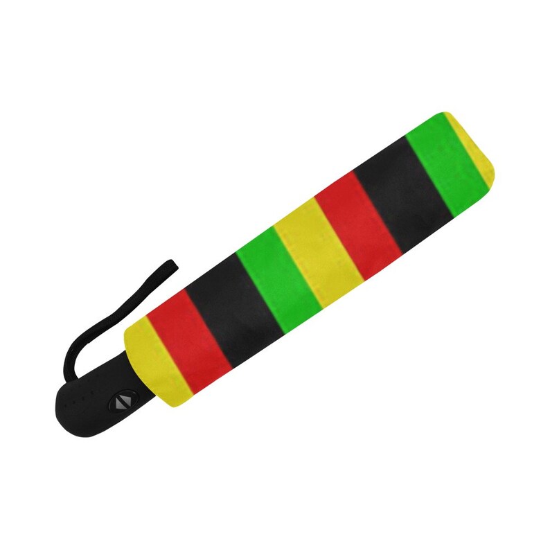 Jamaican Color Pattern Print Automatic Foldable Umbrella