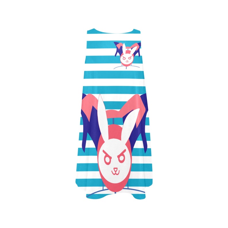Flattering A-Line Dress with pockets, Miffy, Nijntje, Bunny, Rabbit, Cartoon, Japan, Japanese art, summer dress, flowy dress, beach dress image 3