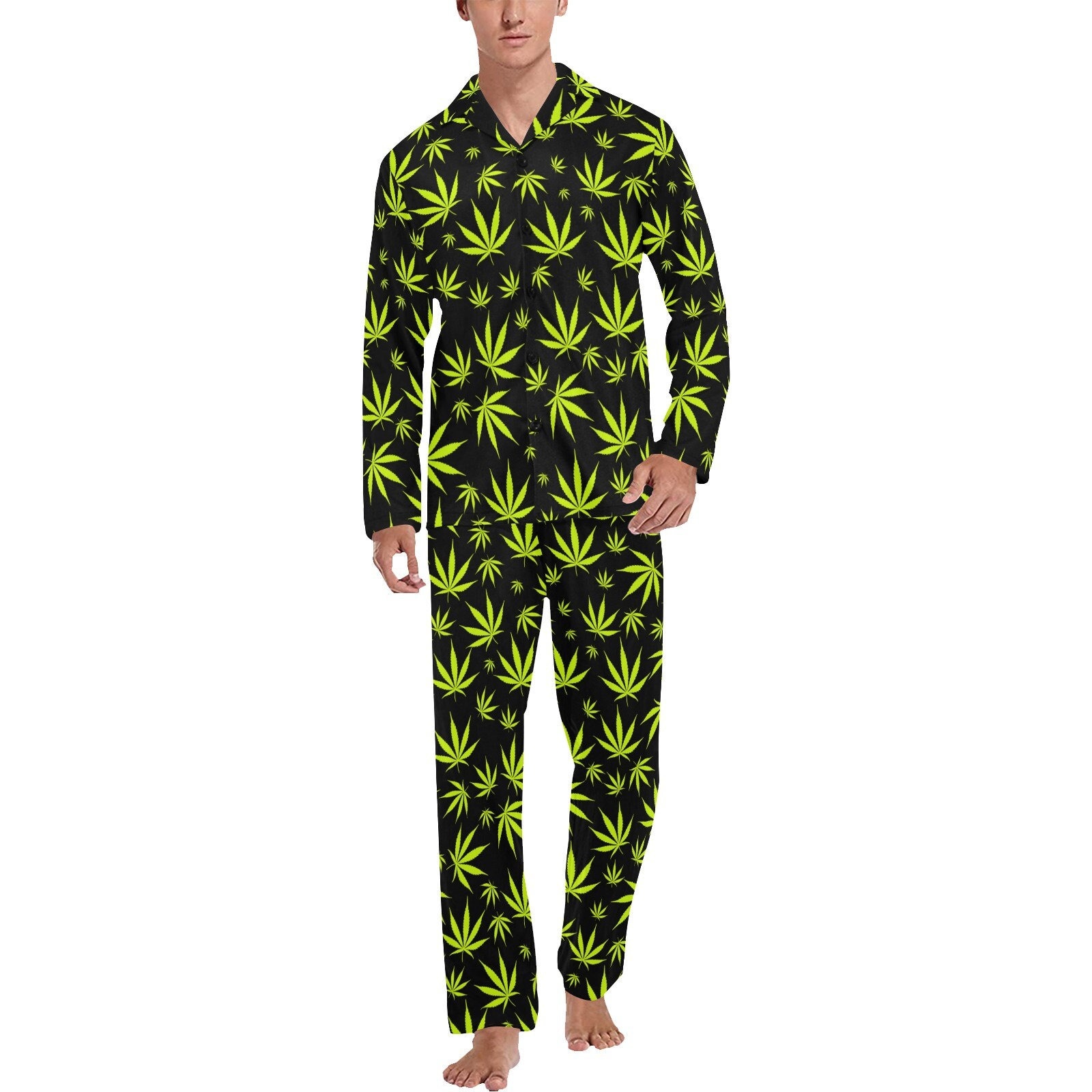 Palm Leaf Sleep Shirts Monogram Pajamas for Women Sleep Shirts