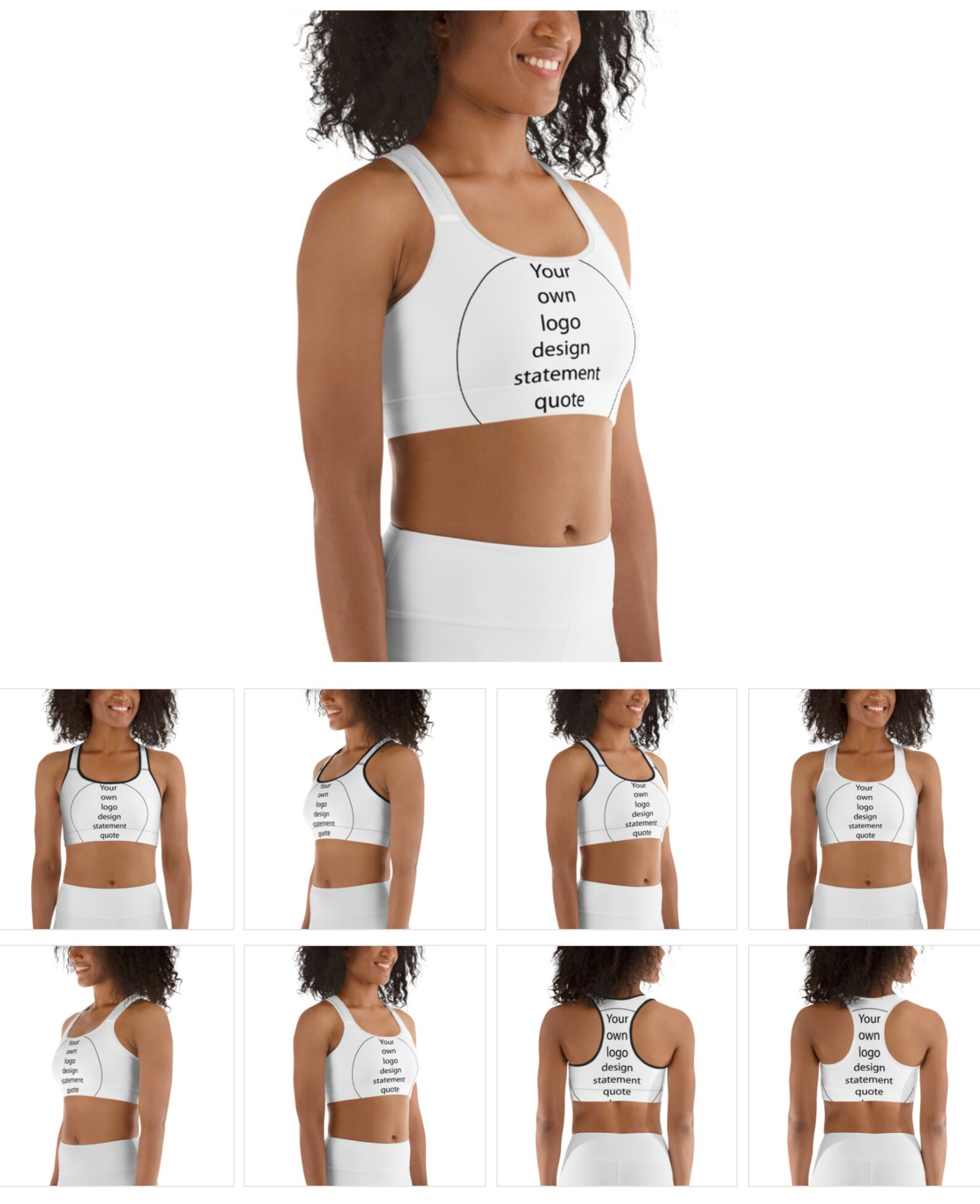 Personalized custom design your own Sports bra all over print Etsy