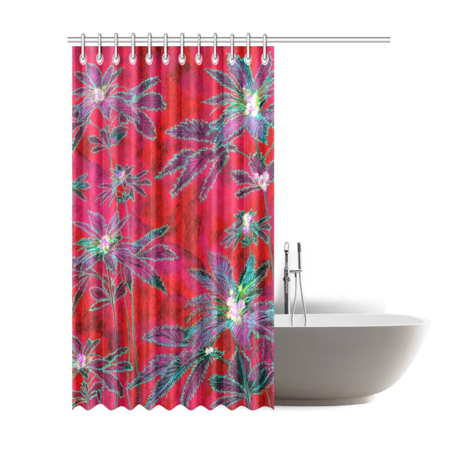 Waterproof Shower Curtain Rasta Rastafari Jamaica Rastafarian Etsy UK